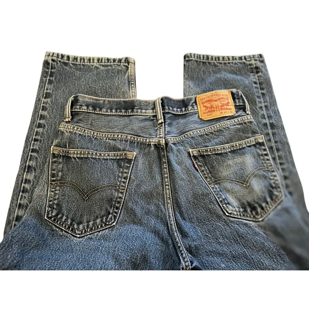 Levi's 550 Relaxed Fit Jeans, Medium Stonewash, Men's 33x32